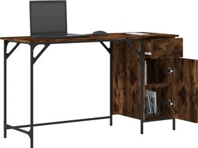 vidaXL Γραφείο Υπολογιστή Καπνιστή Δρυς 131x48x75εκ. από Επεξεργ. Ξύλο