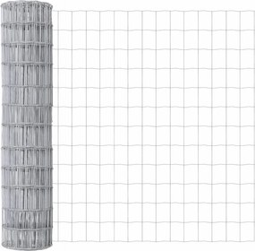 vidaXL Τεντώτο με στήριγμα Ασημί 0,8 x 10 m Ατσάλι