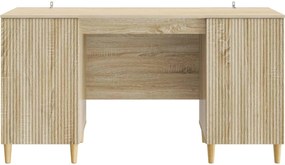 vidaXL Γραφείο Sonoma Δρυς 142,5 x 50 x 75 εκ. Επεξεργασμένο Ξύλο