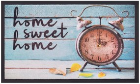 Πατάκι Εισόδου (45x75) Image 057 Home Sweet Home Clock Γαλάζιο-Sdim