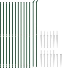 vidaXL Συρματόπλεγμα Περίφραξης Πράσινο 1,6 x 25 μ. με Καρφωτές Βάσεις