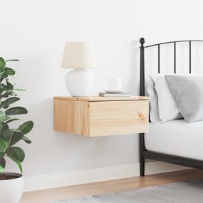 vidaXL Κομοδίνο με συρτάρι Καφέ 37 x 35 x 18.5 εκ Μασίφ ξύλο πεύκου