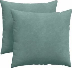 vidaXL Μαξιλάρι Καναπέ 2 pcs Θαλασσί 45 x 45 cm Υφασμάτινο Κορντουρά
