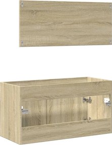 vidaXL Σετ Επίπλων Μπάνιου 2 Τεμαχίων Sonoma Δρυς Επεξεργασμένο Ξύλο