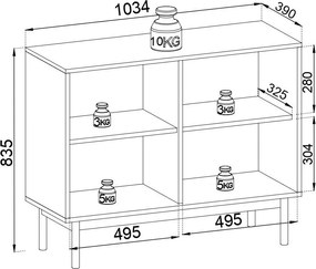 Μπουφές Bliss-Drus - 103.00Χ39.00Χ83.50cm