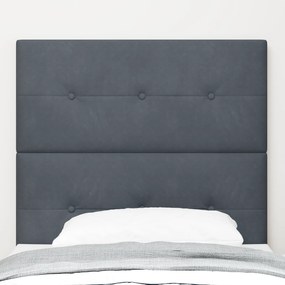 vidaXL LED Κεφαλαριά Σκοτεινό Γκρι 80 εκ Βελούδο