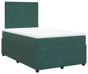 ΚΡΕΒΑΤΙ BOXSPRING ΜΕ ΣΤΡΩΜΑ ΣΚΟΥΡΟ ΠΡΑΣΙΝΟ 120X200ΕΚ. ΒΕΛΟΥΔΙΝΟ 3292307