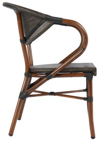 Καρέκλα - Πολυθρόνα CLAY C5025 Αλουμινίου Bamboo Look Καφέ με Textline 60,5x59x81 εκ. 60.5x59x81 εκ.