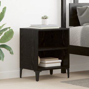 vidaXL Κομοδίνα 2 τεμαχίων Μαύρης Δρυς 40x30x50 εκ. Ξυλείας