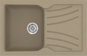 Sanitec Classic 337 (86×50) - Γρανιτένιος νεροχύτης - Granite Taupe