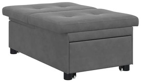 vidaXL Κρεβάτι καναπές Σκούρο Γκρι 67 x 194 x 82 εκ