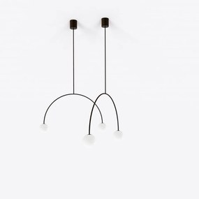 Κρεμαστό Φωτιστικό Riga 50 cm Μαύρο