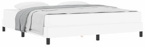 vidaXL Κρεβάτι με στρώμα Καθαρό Λευκό 180 x 200 cm Τεχνητό δέρμα