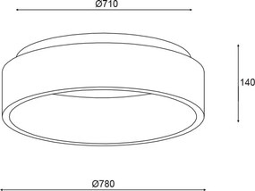 Φωτιστικό Πλαφονιέρα LED 3 CCT Aca Apollo BR81LEDC78WHCCT White