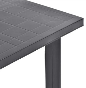 vidaXL Τραπέζι Κήπου Ανθρακί 80 x 75 x 72 εκ. Πλαστικό