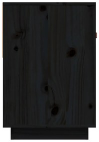 vidaXL Έπιπλο Τηλεόρασης Μαύρο 90x40x60 εκ. από Μασίφ Ξύλο Πεύκου