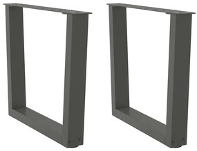 Πόδια Τραπεζιού Σαλονιού Σχήματος V 2 τεμ. Ανθρακί 60x(42-43,3) εκ. Ατσάλι