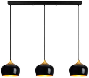 Φωτιστικό Οροφής - Ράγα 521SHN3567 140x30x123cm 3xE27 40W Black Opviq