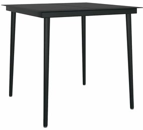 vidaXL Σετ τραπεζαρίας 5 pcs Ανοιχτό γκρι Πολυ ράταν