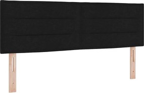 vidaXL LED κεφαλάρι με φώτα λωρίδας LED Μαύρο 144 cm Πολυεστέρας