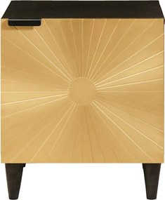 vidaXL Κομοδίνο 2 pcs Μαύρο και Χρυσό 40 x 33 x 46 εκ.