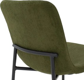 Καρέκλα Gratify pakoworld ύφασμα χακί-πόδι μαύρο