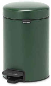 Κάδος απορριμμάτων με πεντάλ Brabantia NewIcon 1003196, 3 L, Ομαλό κλείσιμο, Αντιολισθητική βάση, Σκούρο πράσινο