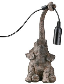 Επιτραπέζιο Φωτιστικό Elephant Συνθετική Ρητίνη Καφέ 12X13X28Cm 12X13X28Cm
