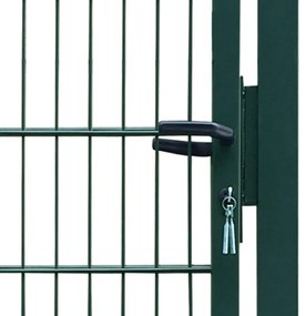 vidaXL Πόρτα Περίφραξης 2D (Μονή) Πράσινη 100x120 εκ.