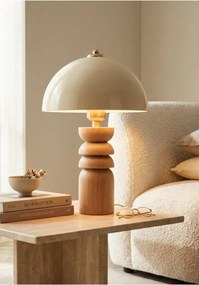 Stewehome Μοντέρνο μεταλλικό επιτραπέζιο φωτιστικό με κρεμ καπέλο