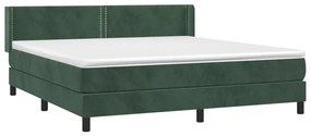 ΚΡΕΒΑΤΙ BOXSPRING ΜΕ ΣΤΡΩΜΑ ΣΚΟΥΡΟ ΠΡΑΣΙΝΟ 180X200ΕΚ. ΒΕΛΟΥΔΙΝΟ 3130916