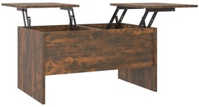 vidaXL Τραπεζάκι Σαλονιού Καπνιστή Δρυς 80x50x42,5εκ. Επεξεργασμ. Ξύλο