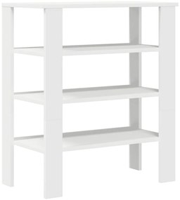 Ράφι παπουτσιών Λευκό 61x32x70 cm Κατασκευασμένο ξύλο - Λευκό