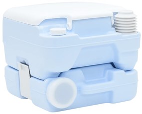 vidaXL Φορητή Τουαλέτα Μπλε & Λευκό Πλαστικό 10 Λ