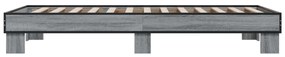 vidaXL Πλαίσιο Κρεβατιού Γκρι Sonoma 90 x 190 εκ. Επεξ. Ξύλο &amp; Μέταλλο