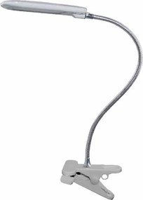 Πορτατίφ LED Με Κλιπ Aca Baz 15205LEDGYC Grey