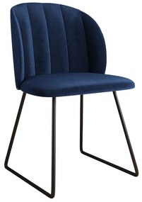 Καρέκλα Comfivo 101, Μπλε, Μαύρο, 80x52x58cm, 8 kg, Ταπισερί, Μεταλλικά | Epipla1.gr