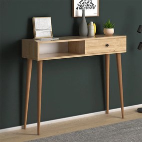 ΚΟΝΣΟΛΑ ΜΕΛΑΜΙΝΗΣ NAPOLI MEGAPAP ΧΡΩΜΑ OAK 90X29X88ΕΚ.