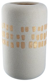 Βάζο ArteLibre Λευκό/Χρυσό Κεραμικό 15cm-05160213