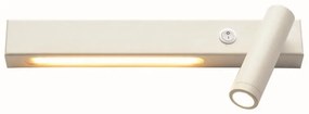Φωτιστικό Τοίχου Led Hermes SF2110LEDWHR 12W 3200K 980lm 28x11x8cm Με Reading Light Δεξιά White Aca