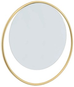 Καθρέπτης Τοίχου 06.8555198 Φ38cm Gold Metal, Glass
