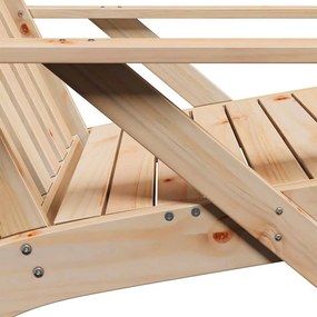 Καρέκλα κήπου Adirondack 75x77x77 cm Στερεό ξύλο πεύκο - Καφέ