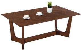 COFFEE TABLE RIMER  MDF WITH SPECIAL ASH VENEER IN WALNUT COLOR 120X60x45H cm.