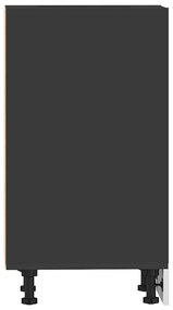 vidaXL Κάτω ντουλάπι Riga Μαύρο 40x44,5x81,5 cm Κατασκευασμένο ξύλο