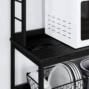 vidaXL Ράφι Κουζίνας 5 επιπέδων 80 x 40 x 168 εκ Επεξεργασμένο Ξύλο