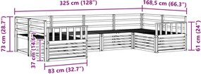 vidaXL Σειρά Καναπέ Εξωτερικού 6 pcs Φυσικό