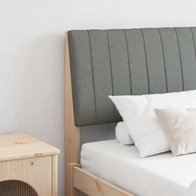 vidaXL Ταπετσαρισμένο κεφαλάρι Σκούρο Γκρι 180 cm Στερεά ξυλεία πεύκου