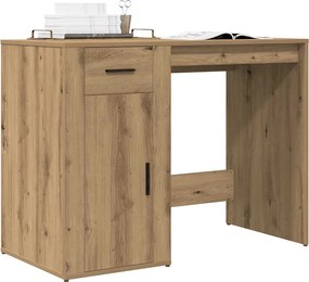 vidaXL Γραφείο Αρτισιανή Δρυς 100x49x75 εκ. από Επεξεργασμένο Ξύλο