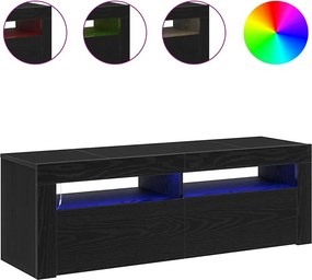 vidaXL Ντουλάπι TV 120 x 35 x 40 εκ. Μαύρη Οξυά Επεξεργασμένο Ξύλο