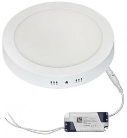 Πλαφονιέρα Φωτιστικό Οροφής Στρογγυλή LED 18W 6300K Αλουμινίου Lumen 21-0183100 Λευκό